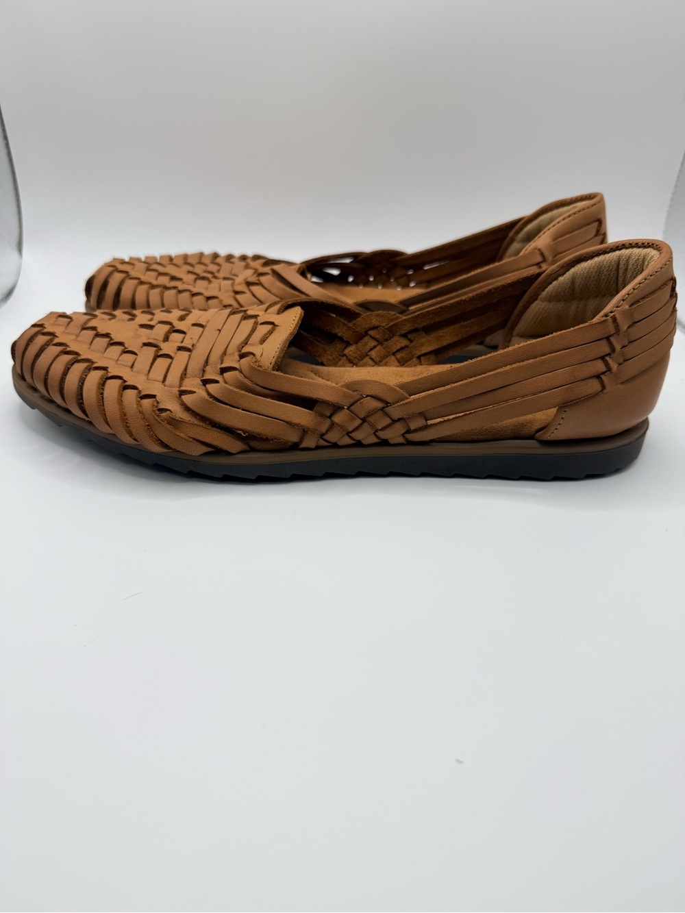EUROSOFT by Sofft Ranie Slip On Tan Leather Hurache Flats Women’s Size 8 - Picture 9 of 9
